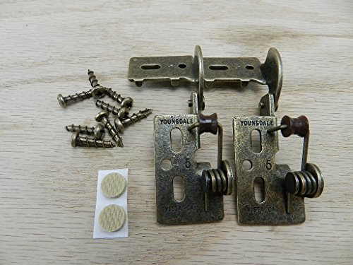 Youngdale Mfg HINGE-Y6AB-1PAIR 2 Youngdale #6 Antique Brass 1/2 Overlay 5/8-1 Inch Thick Door Concealed Snap Close Cabinet Hinges Frameless Framed Face Bumpers Screws Easy Simple Installation Table Saw Plunge Router Notch Embedded thumb #2