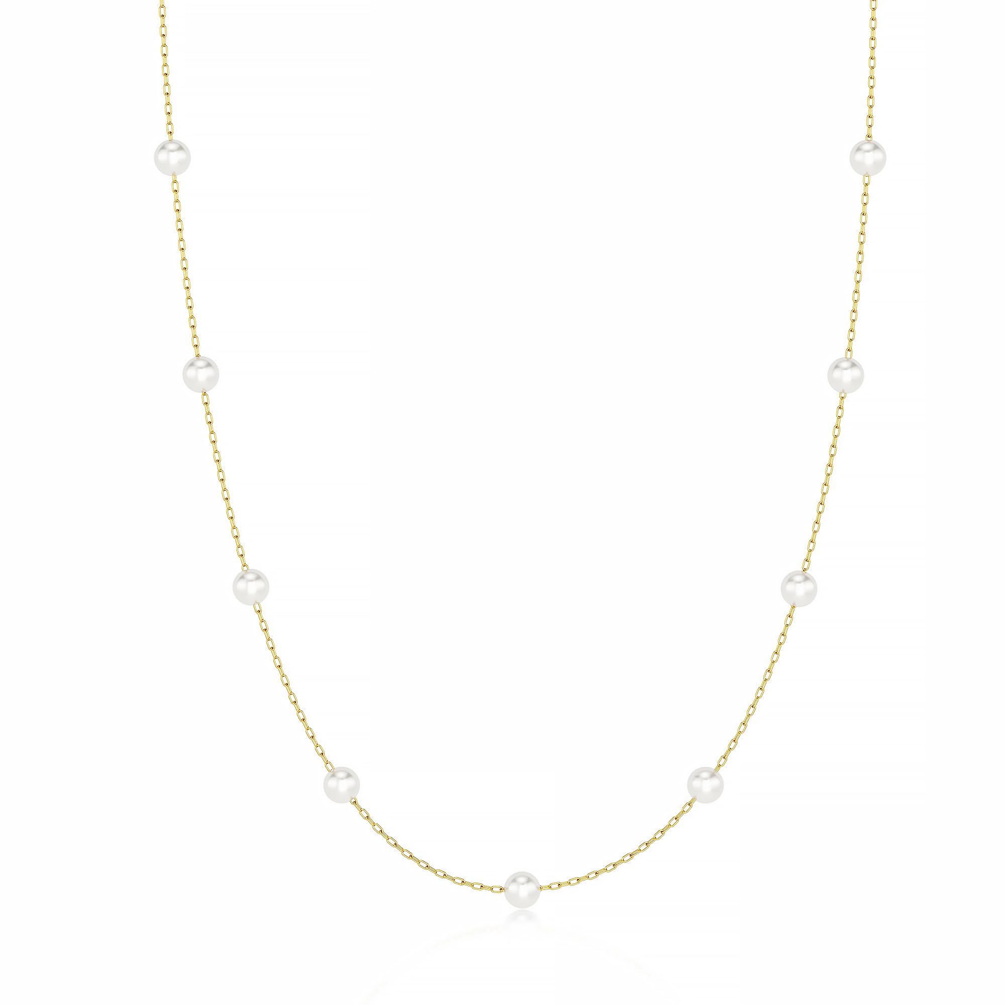 Tewiky Pearl Necklaces for Women, Dainty Gold Necklace 14k Gold Plated Single Pearl Necklace Simple Pearl Choker Necklaces for Women Trendy Cute Gold Necklace Jewelry for Women