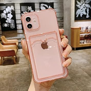 iPhone 13-14 Uyumlu Lüx Kartlıklı Şeffaf Telefon Kılıfı Siyah