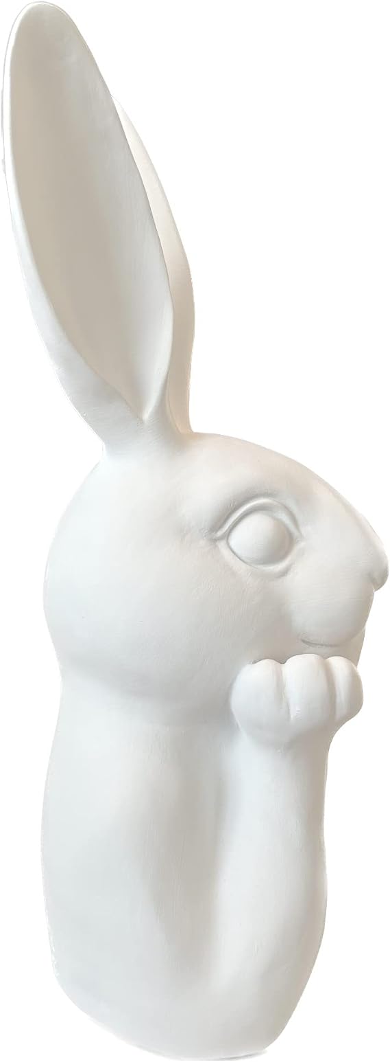 Ben Easter Bunny Bust 25 cm White Matt Shabby Look Easter Decoration