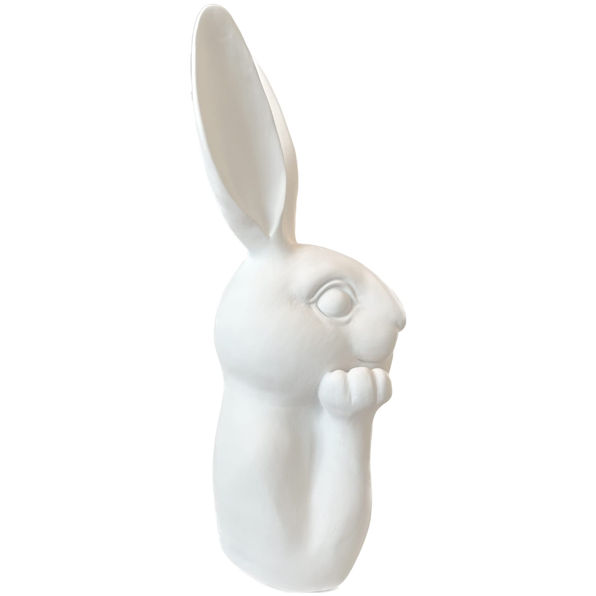 Osterhase Deko Ben 35 cm weiß matt Shabby Look Hasenbüste Osterdeko