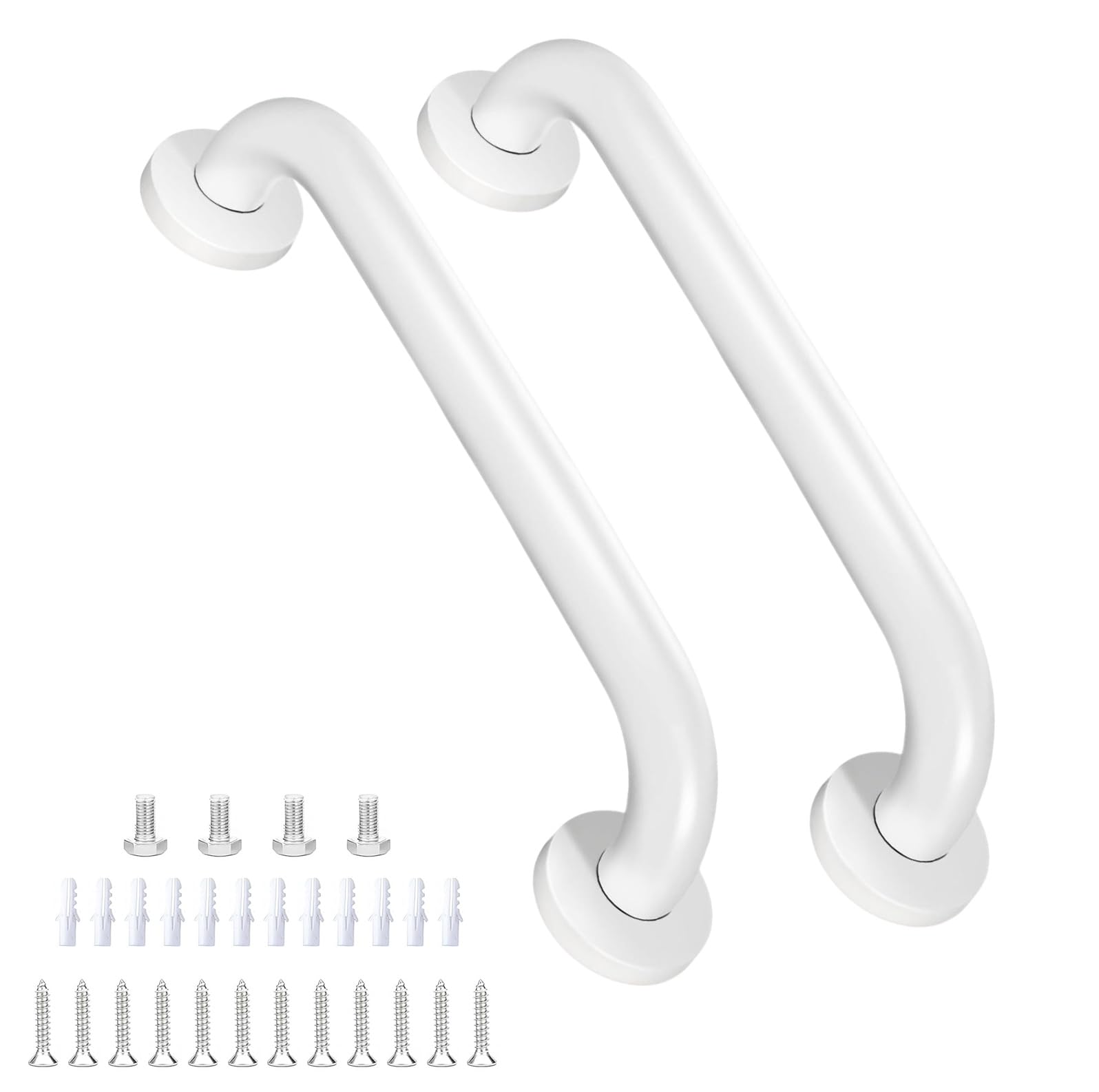 Grab Bar Rail,‎2 Pack Stainless Steel Non-Slip Bathroom Grab Rail,11.8 Inch Safety Hand for for Elderly, Children and Disability-image-35