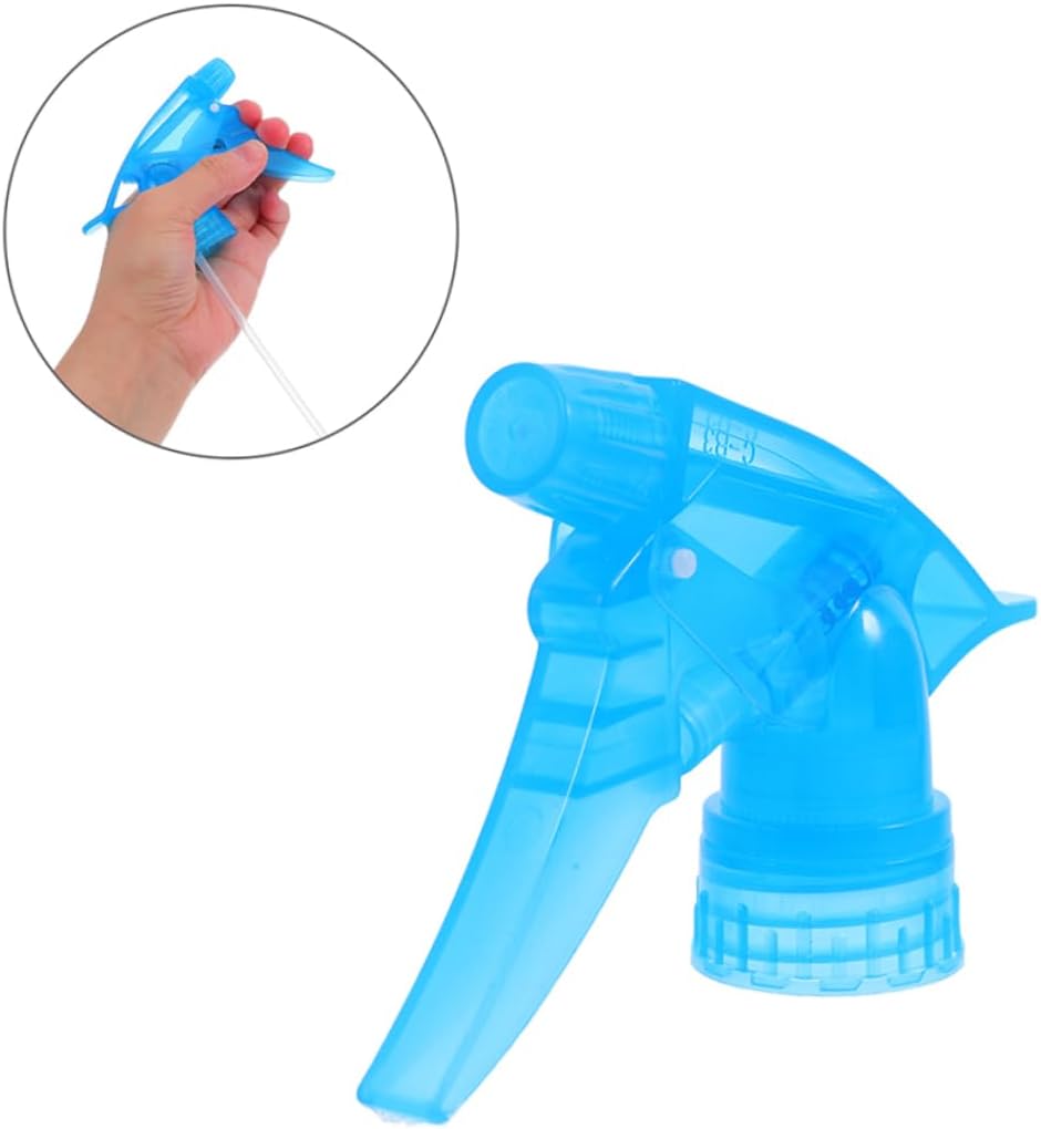 POPETPOP 6pcs Thickened Plastic Garden Sprinkler Nozzles Uniform Spray Watering Can Heads for Balcony Plants Flowers Lightweight Easy Replacement Blue Dual-core Design