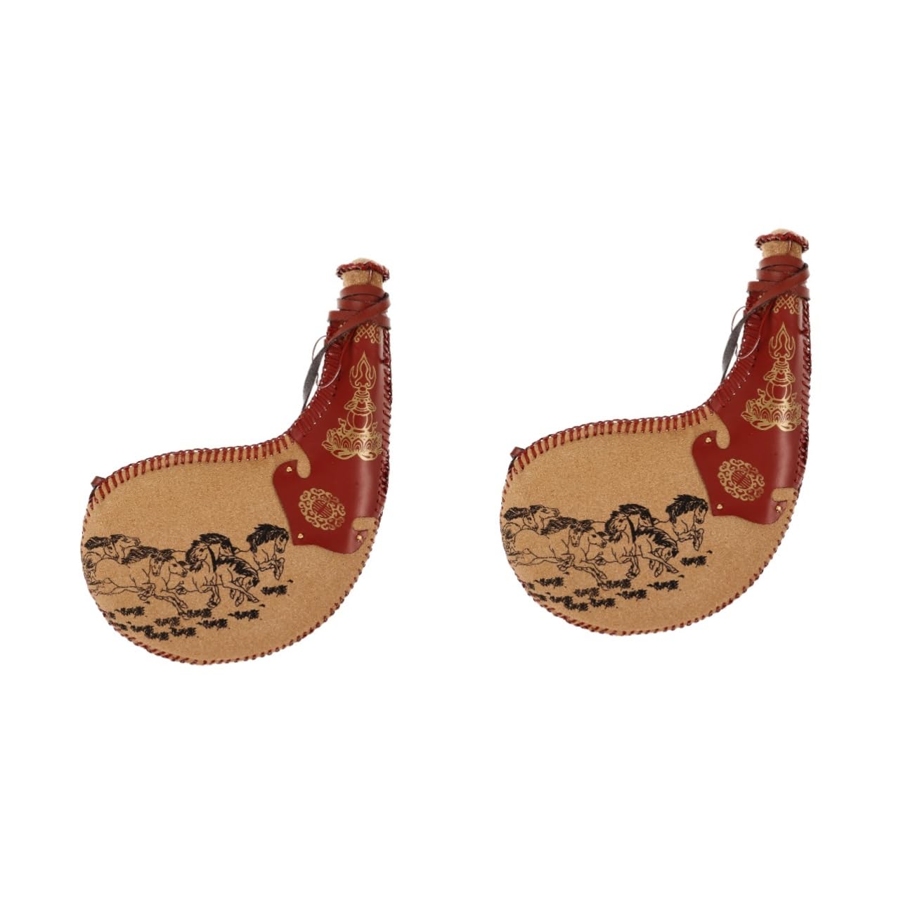Bouteille de vin portable en cuir bota artisanale avec finitions haut de gamme