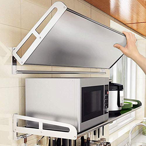 Mensola da cucina rimovibile in acciaio inox con montaggio a parete e portasciugamani galleggiante, per bagno e camera da letto, 30 x 40 cm, 22 opzioni di dimensioni, soluzione salvaspazio elegante e