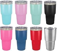 Vista 7 de BOOZIN AND CRUISIN - Vaso naranja de 30 onzas con popote y tapa superior deslizante Taza de viaje de acero inoxidable Comparar con Yeti Rambler