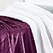 Genteele Sherpa Throw Blanket Super Soft Reversible Ultra Luxurious Plush Blanket, 60 x 70 inches, Rich Purple/White