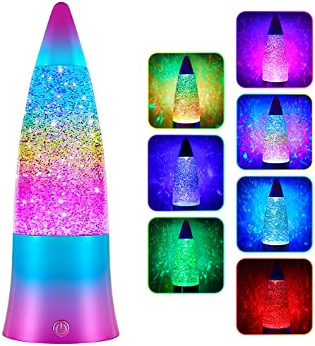 Gusweet Lava Lamp, Glitter Lamp Night Light for Kids Adults, USB/Battery Powered Office Bedroom Decorative Lava Lamps, Gifts for Christmas Birthdays Holidays