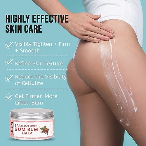 Brazilian Bum Bum Cream, BumBum Cream, Cellulite Cream for Thighs and Butt Fast, Anti Cellulite Cream, Inner Thigh Firming Cream, Brazilian Bum Bum Body Cream, 100ml by Alakazia