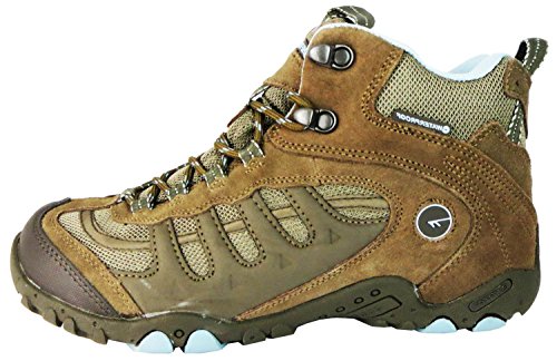 Hi-Tec Penrith Mid Waterproof, Botas de Senderismo Mujer, Marrón (Brown/light Blue), 37 EU