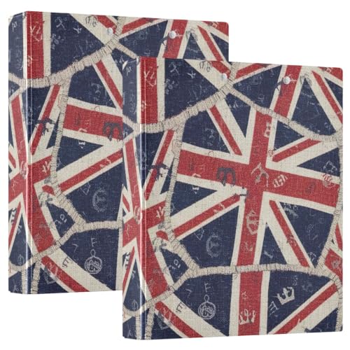 Classeur souple 3 anneaux drapeau anglais pour organiser vos cours du college au bureau