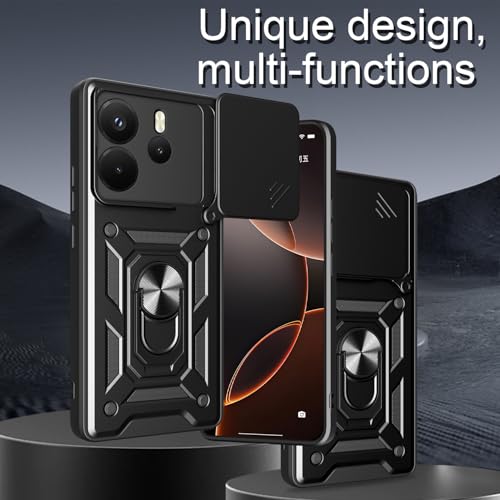 Coque Xiaomi Redmi Note 14 4G contre rayures avec cache caméra coulissant