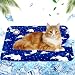 Alfombra Refrescante para Perros Gatos,Mascotas Alfombrilla Autoenfriante,Cama Refrescante Perro Inyección De Agua,Cama Gat Frio Animales Colchon Mascotas para Verano,40x50cm,M,Oso de hielo azul real
