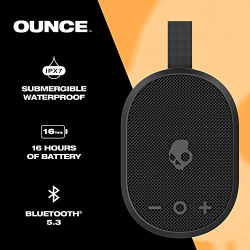 Image of Skullcandy Ounce Wireless Bluetooth Speaker - IPX7 Waterproof Mini Portable Speaker with 16 Hour Battery, Downward Firing Passive Radiator, and Ballistic Nylon Carry Strap