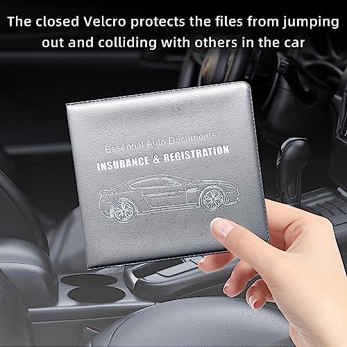 image for Ziciner Car Registration Insurance Holder, 2Pack Essential Auto Card D