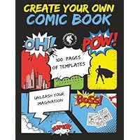 Draw Your Own Comic Book: Thoughtful Fox Blank Comic Book for Kids – 100 Pages to Create Your Own Comics | Drawing Book for Boys & Girls to Draw ... Gift for Kids Who Love to Make Comics | A4