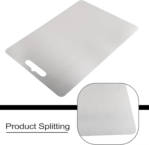 Miniatura 5 de ELUKHT Stainless Steel Cutting Board with Juice Groove and Handle Hole, Non-Warping Robust Sided Cutting Board for Meat and Vegetables (28 * 39)