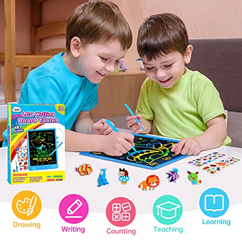 Zmlm Gifts For 3-12 Years Old Boys - 10 Inch Lcd Writing Doodle Tablet Reusable Drawing Board For Kid Girl Toddler Teen Age 3 4 5 6 7 8 9 Preschool Activity Toy Christmas Game #TOP1