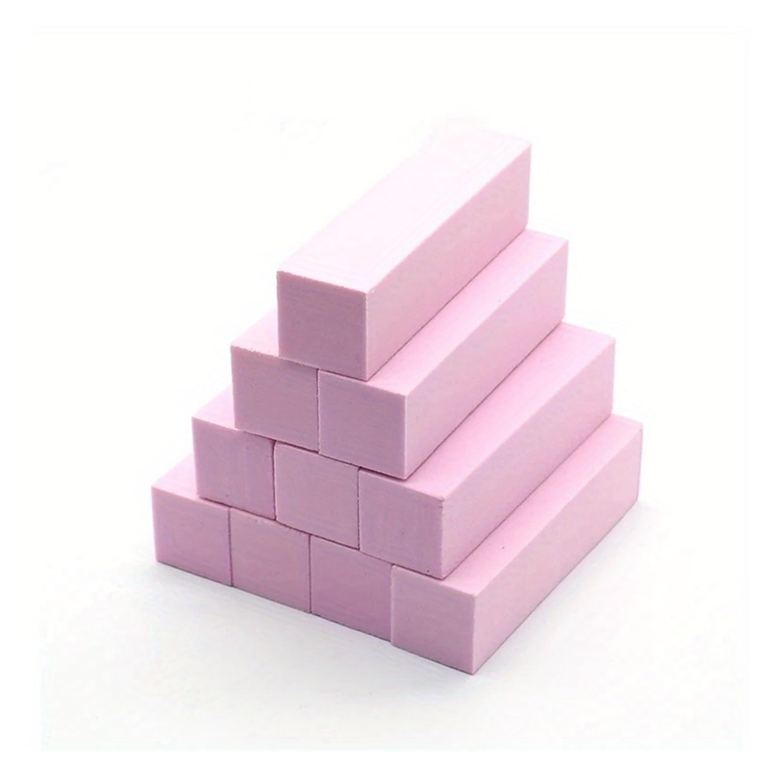 Bufor do zdobienia paznokci młynek blok polerski biały ​​końcówek Pedicure pielęgnacja Manicure gąbka bufor żel polski akcesoria narzędzia(Pink 10pcs)