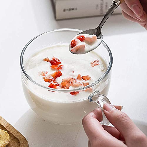 Image of Kamvy Large Coffee /Green Tea Mug, cappuccinos /Espresso, Soup Bowl Jumbo /Big Milk Glass Cup with Handle for Multi-Purpose Mug Set of 2 (Soup Cup)