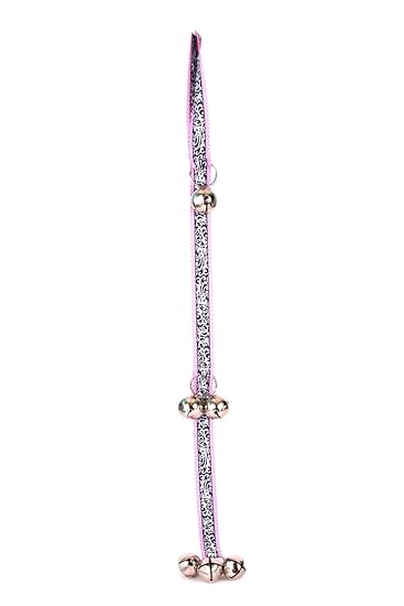 Yellow Dog Design Chantilly Pink Ding Dog Bells Potty Training System with 6 Bells, 26