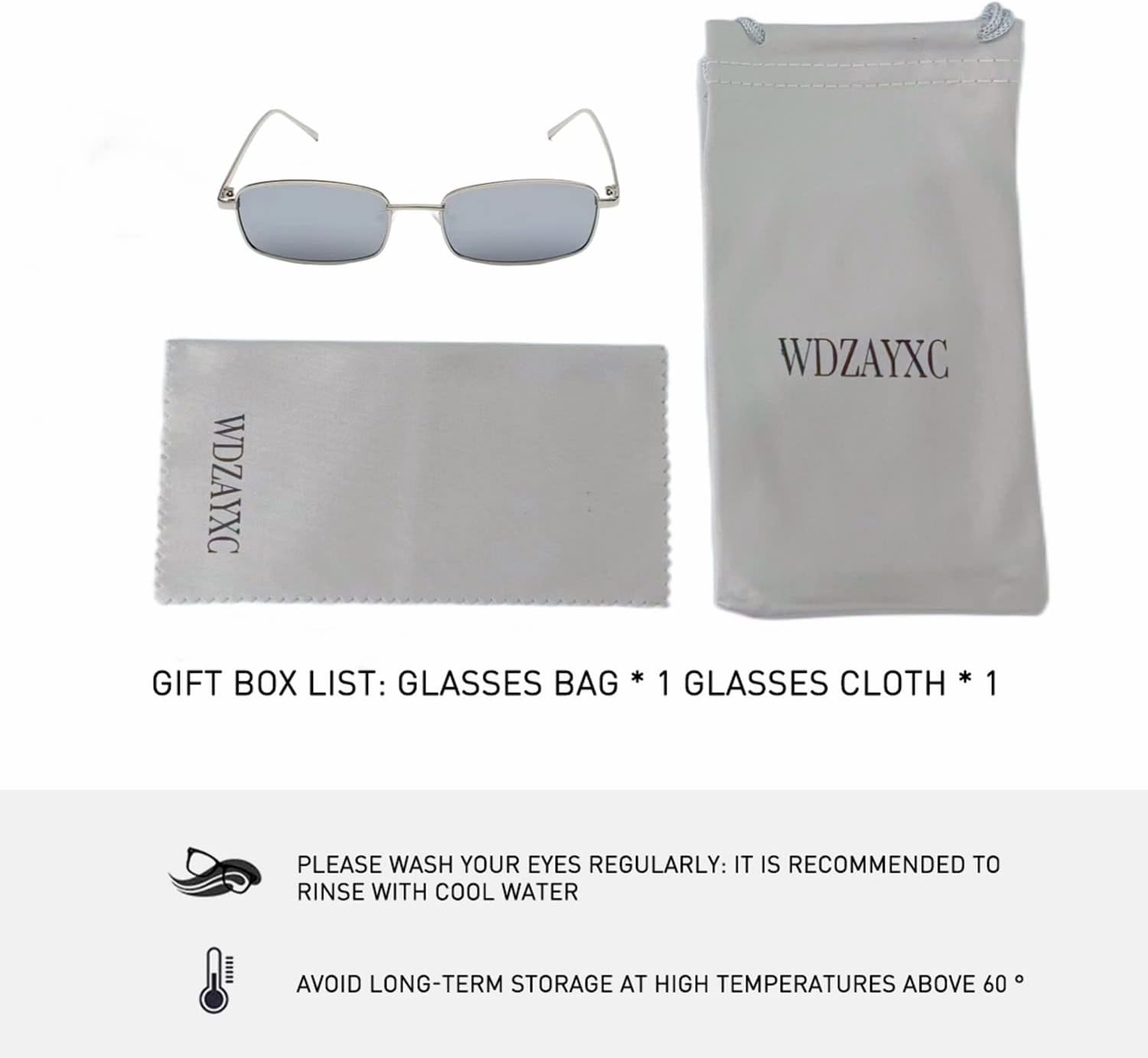 Classic Rectangular Sunglasses Retro Slim Metal Frame Glasses Vintage Rectangle Candy Color Sunglasses - Image 4