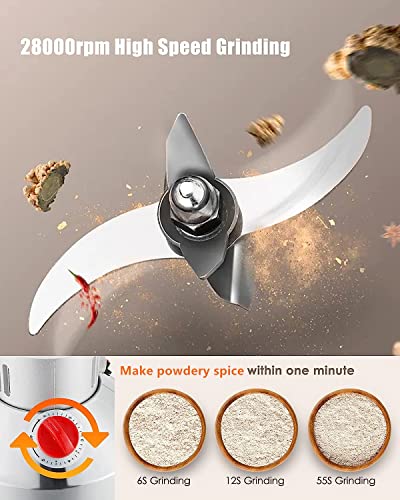 Cgoldenwall Safety Upgraded Electric Grain Grinder Mill High-Speed Dry Spice Herb Mill Grinding Machine With 2400W Commercial Motor Overload Protection Ce 110V (700G Hand-Held Type) #TOP3