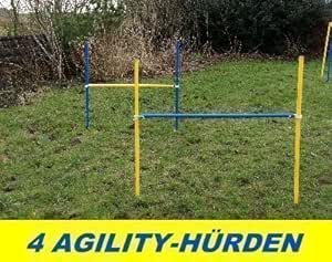 axxpro Agility Slalo Set - Set Agility für Hunde - 60 x 3 c - Kunststoff - Blau/Rot
