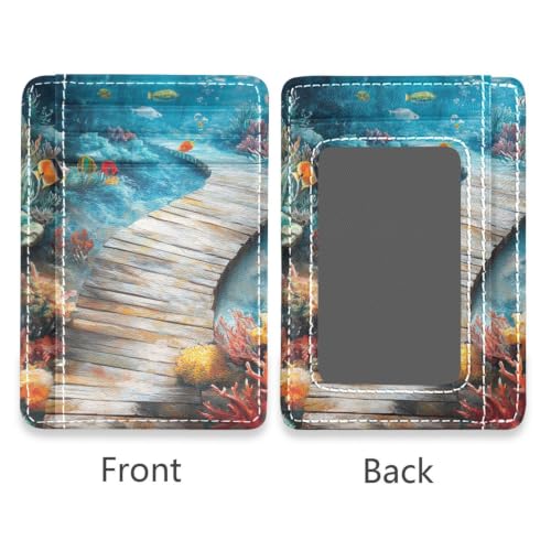 3D Creative Floor Painting Ocean Underwater Leather Small Womens miniatura 2