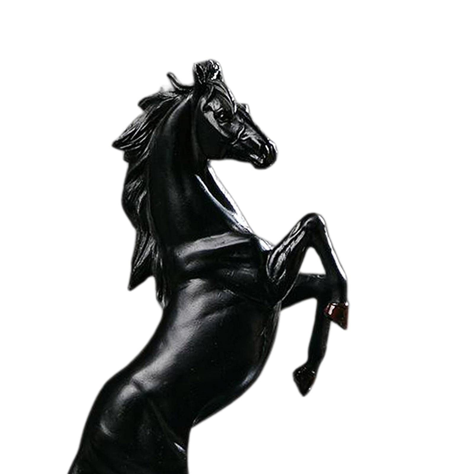 GC Horses Figurine Detailed Desktop Sculpture Bar Shelf Modern Ornaments Gift Black