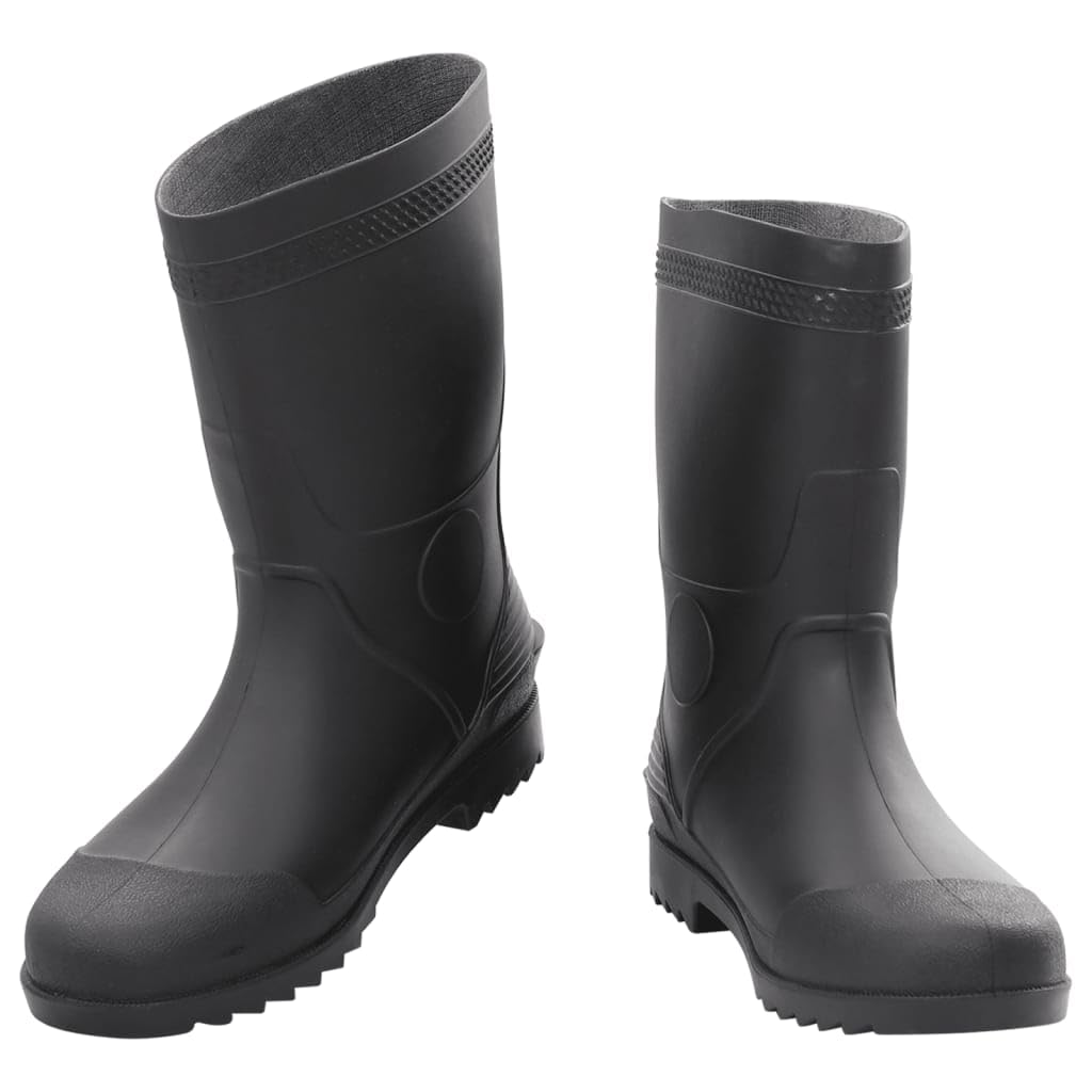 Bottes de Pluie Noir Taille 45 PVC imperméables pour les loisirs de plein air