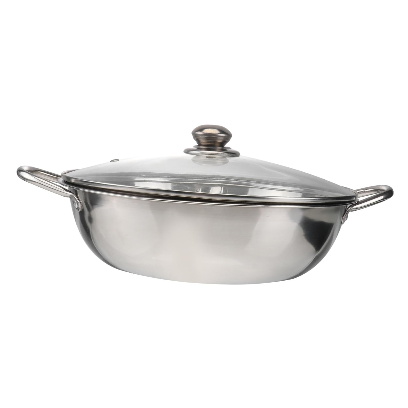Casserole à induction performante avec fondue double face en acier inoxydable