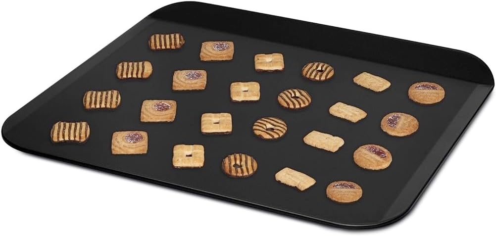 FORMEGOLOSE™, Cookie Sheet 35x40 cm, made of steel with double layer of non-stick coating, Black Colour