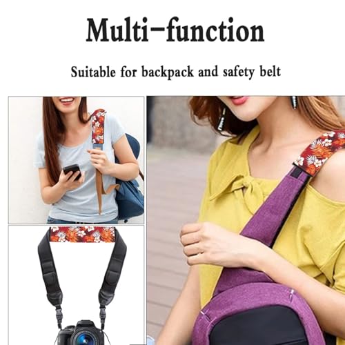 Image of AFPANQZ Orange Tropical Leaves 2 Pack Car Seat Belt Pads Covers Harness Universal Fit Cute Safety Seatbelt Universal for Most Car Laptop Backpack Luggage Bag Straps Pads