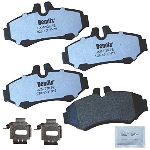 Image of Bendix Fleet Metlok MKD928FM Semi-Metallic Rear Brake Pads for Select Models Dodge Sprinter 2500, 3500, Freightliner Mercedes-Benz G55 AMG, G500, G550