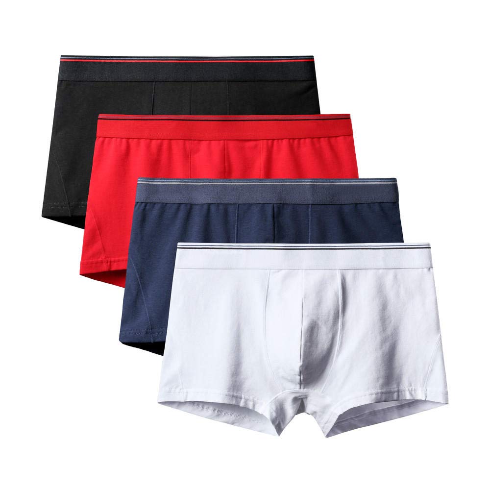 Calzoncillos Masculinos 4 Unids/Lote Bragas Masculinas Hombres Boxers Shorts Mr Spring Cotton Loose Large Extra Plus Size Fat Underwears 6XL Stely A