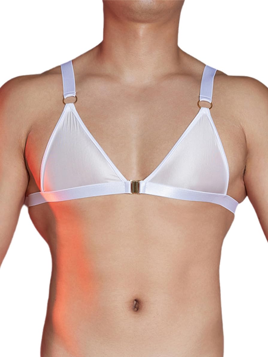 iiniim Homme Soutien Gorge Transparent Travesti Sissy Lingiere sous Vêtement