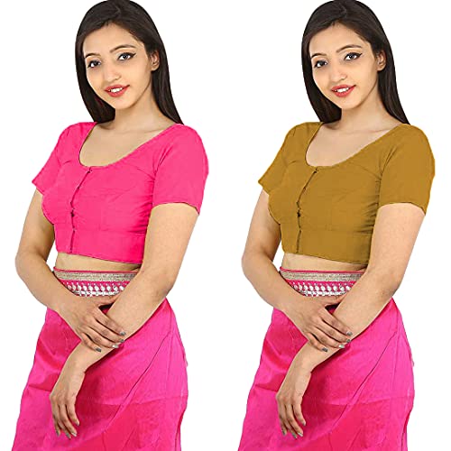Image of Namita Women's Rubia Cotton Solid Half Sleeve Blouse