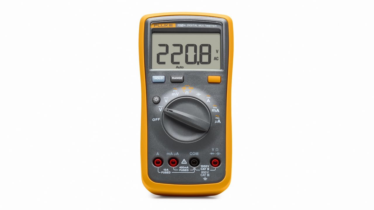 Fluke 15B+ Multimeter – 4000 Counts, AC/DC bis 1000 V