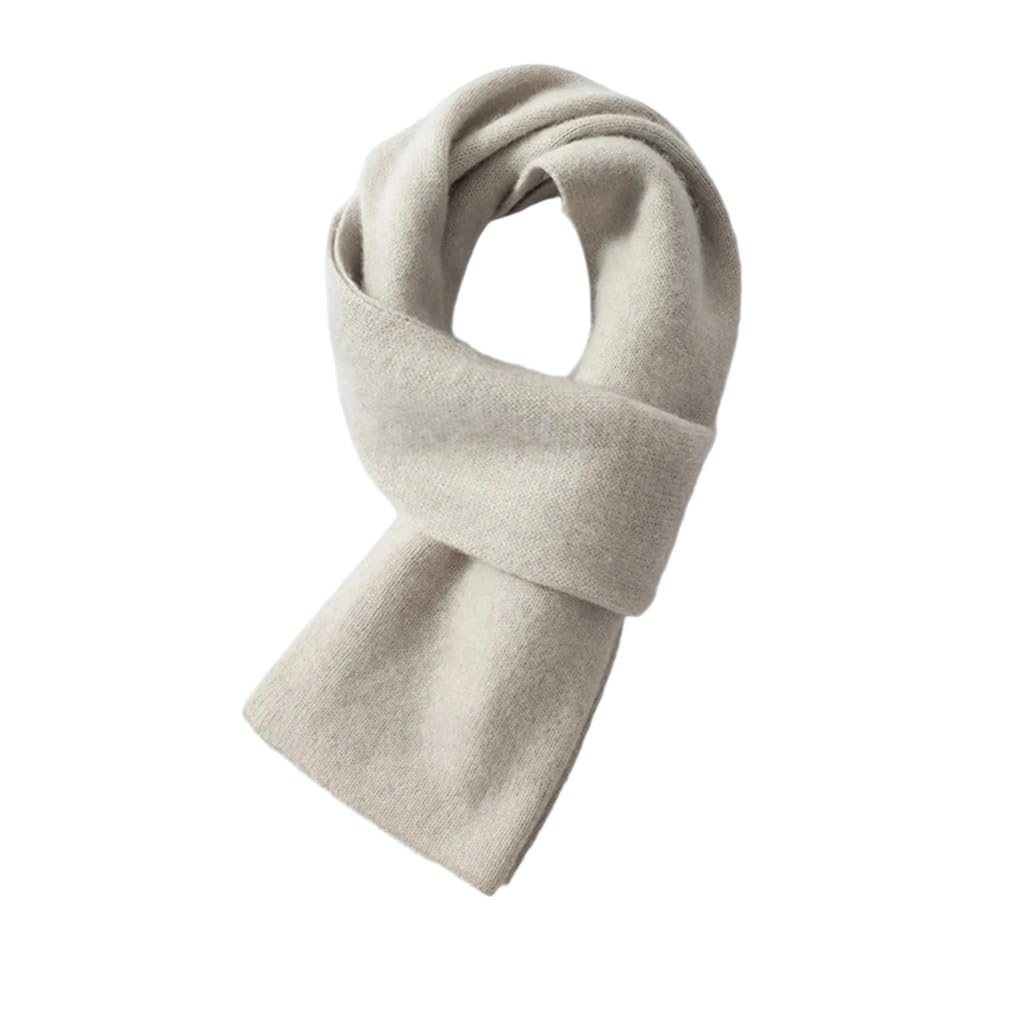 Solider Kaschmirschal für Damen, weich, warm, gestrickt, Wickelzubehör, leicht, gemütlicher Schal