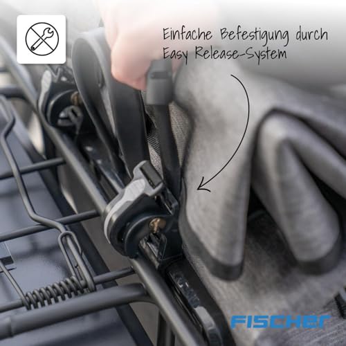 FISCHER Gepäckträgertasche Plus Cita, Fahrradtasche, wasserdicht, schwarz, Volumen 30 Liter