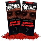 Colorful Hot Chocolate Mix Packets, Individually Packaged Cocoa Powder, Spooky Halloween Drinks, Pack of 2, 2.5 Ounce (Red)