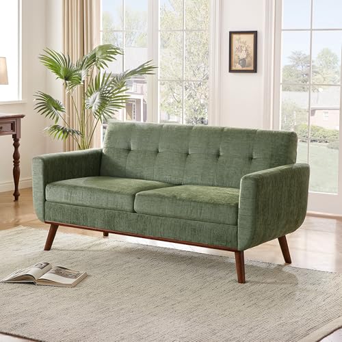 Kingfun 65.2' W Loveseat Sofa, Mid Century Modern Decor Love Seat...