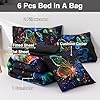 A Nice Night Galaxy Bedding Sets,3D Butterfly Flying in Space Printed,Like Glitter Butterflies 6pcs Bed in a Bag Twin Comforter Set, for Girls Boys Kids Teens #5