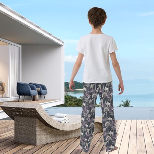 visesunny Boys' Pants Beautiful African Animal Jogger Pants Elastic Waist Long Bottoms Trousers with Pockets3