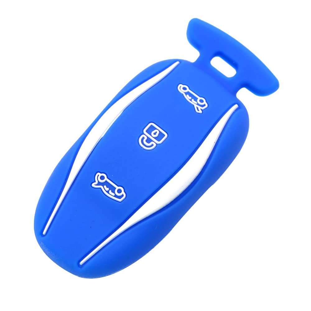 ECOiNVA for Tesla Model X S 3 Y Silicone Car Key Case Shell Fob Cover