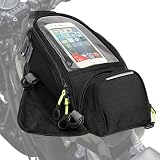 Bolsa Universal para Tanque de Combustível de Motocicleta, Bolsa Magnética para Tanque com Capacidade de 5L, Impermeável, com Visor para Celular