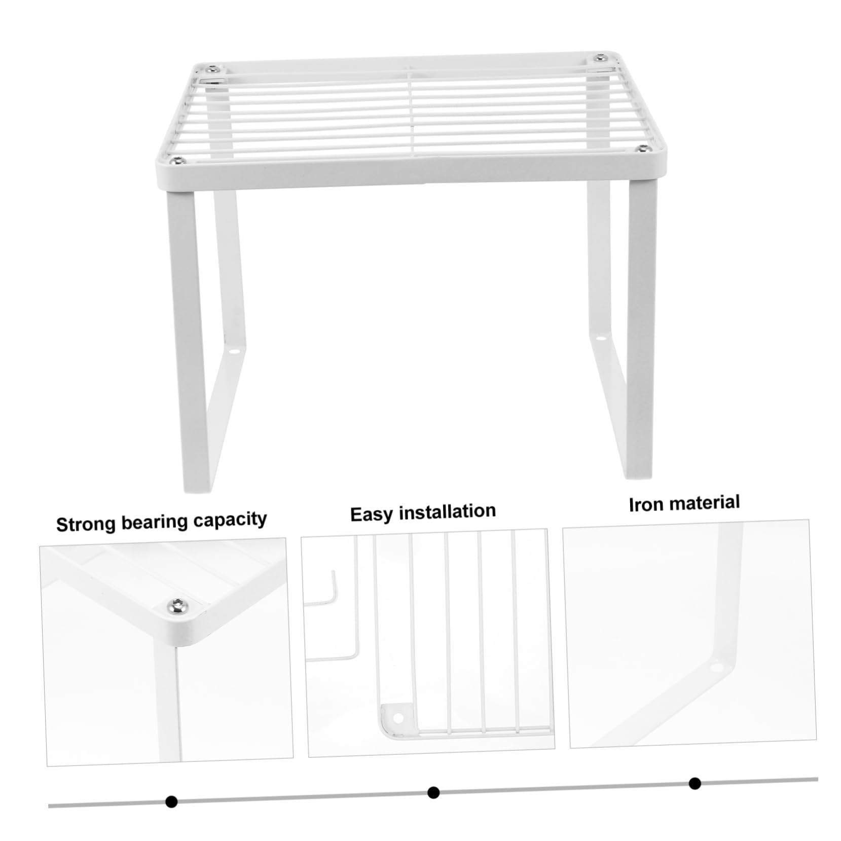 HOOTNEE 1pc Cabinet Storage Shelf Closet Organizer Rack Iron Wardrobe Partition Frame for Easy Installation and Storage for Clothes Shoes and Sundries No Odor Includes Film