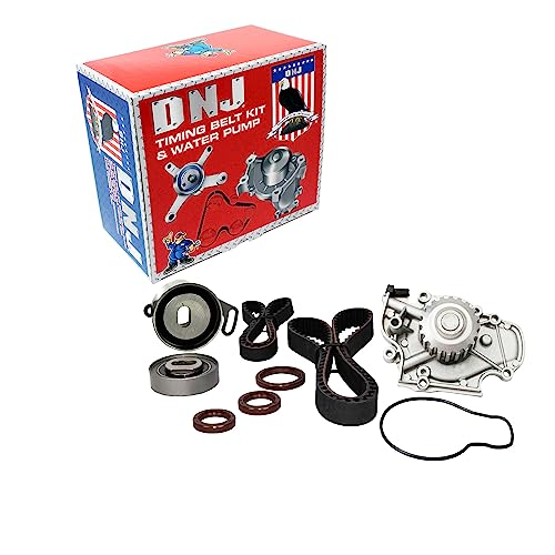 DNJ TBK214WP Timing Belt Kit with Water Pump for 1994-2002 Acura, Honda, Isuzu Accord, CL, Oasis 2.2L-2.3L L4 16V SOHC 2156cc