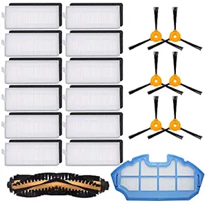 Neutop Replacement Parts for Ecovacs Deebot N79S N79 N79W and Deebot 500 661 Robot Vacuum with 1 Roller Brush 12 Filter Sets 6 Side Brushes 1 Mesh Filter